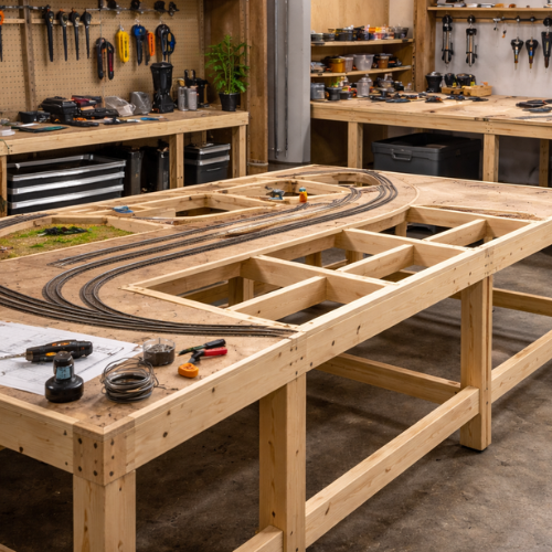 Tavoli e Telai Modulari per Plastici Ferroviari e Banchi da Lavoro