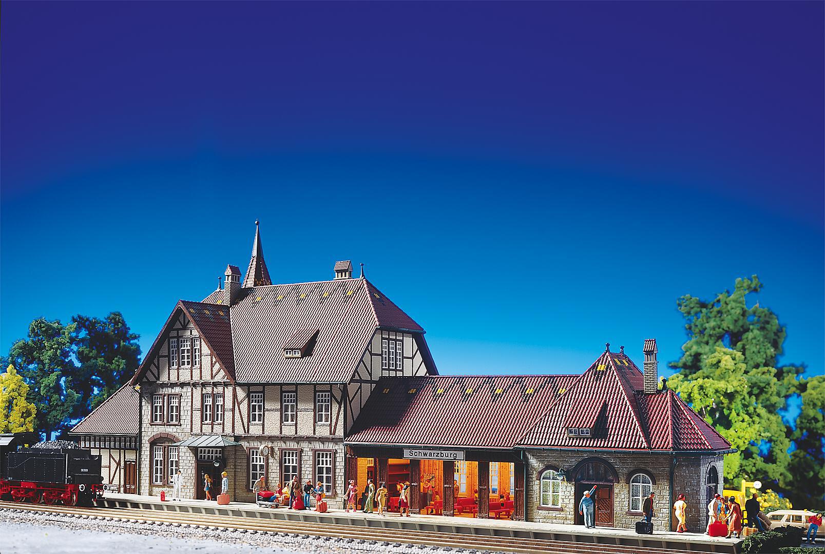 Stazione ferroviaria di Schwarzburg scala H0 Faller 110116