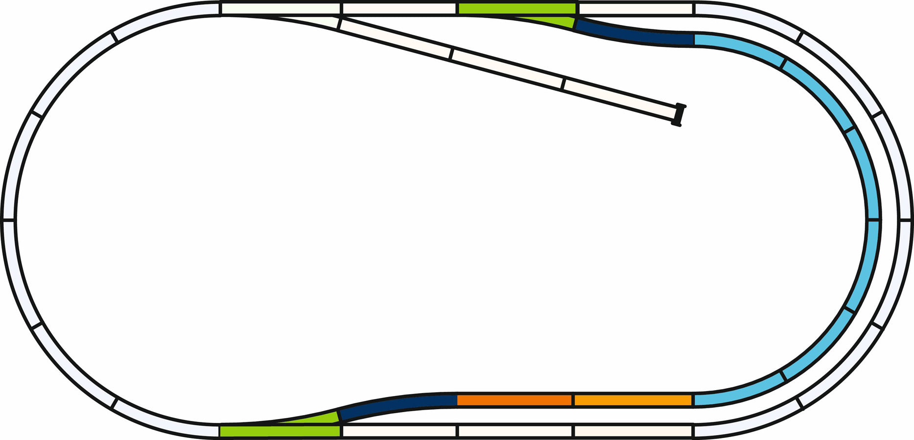 Piko 55321 Scala H0 set massicciata C