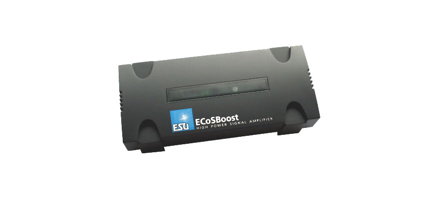 Booster esterno ECoSBoost, 7A, MM/DCC/SX/M4, set con alimentatore 120-240V, EURO + US, manuale tedesco / inglese ESU 50012