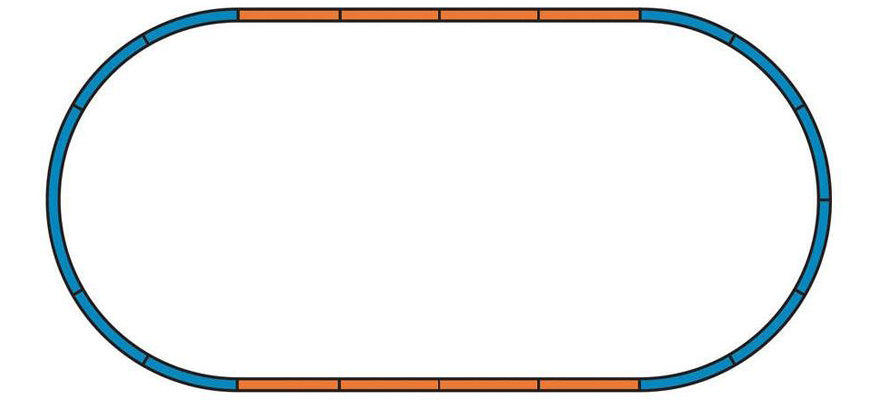 Piko 55365 Scala H0 massiccita per set di binari A A + 4 rettilinei