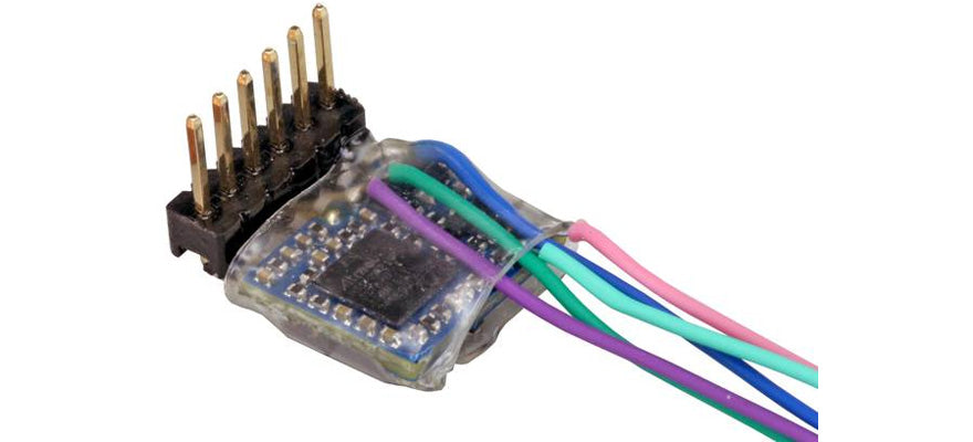 ESU 59857 Scala N LokPilot 5 micro DCC, 6 pin direttamente angolato, manometro N, TT