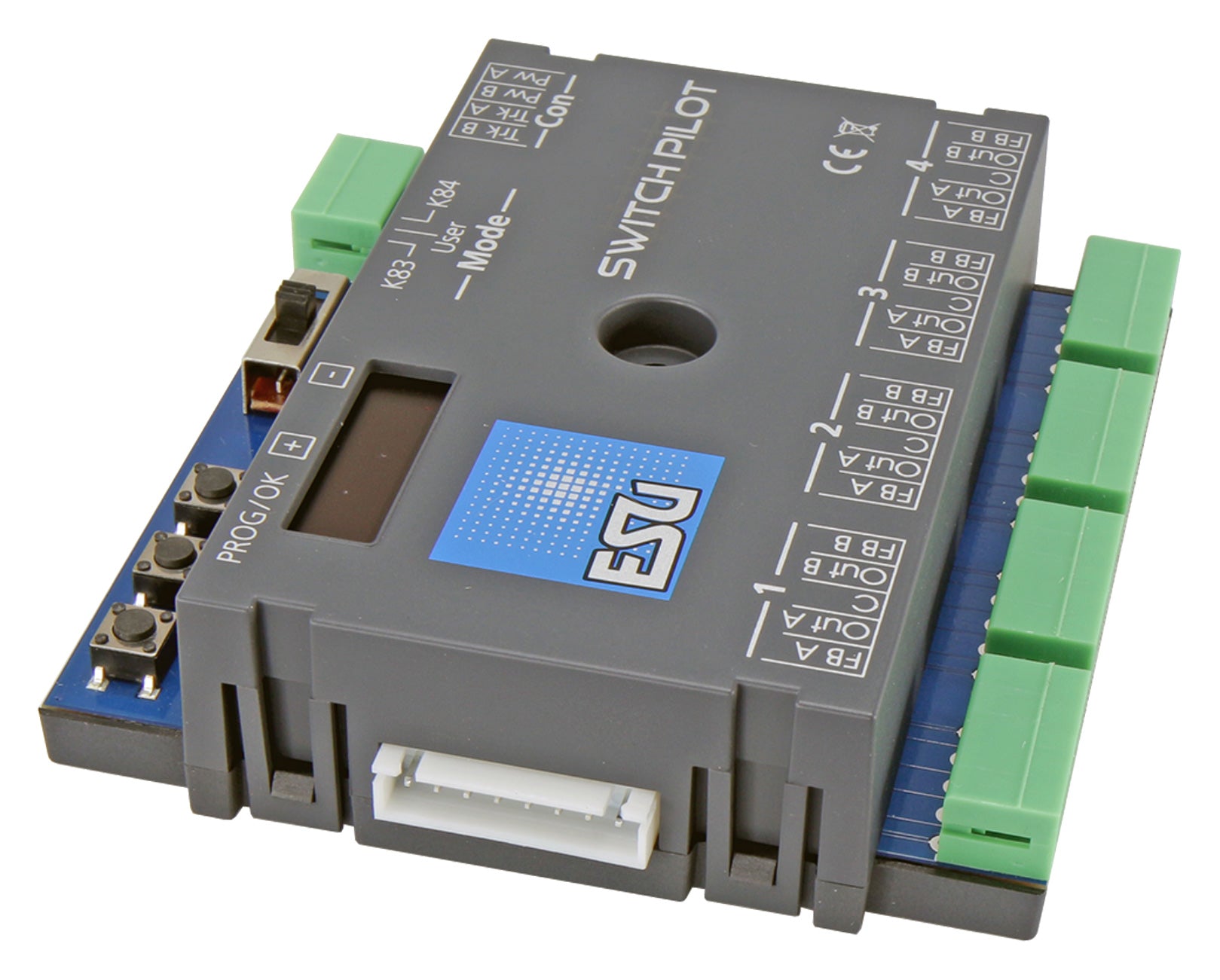 ESU 51830 Scala Neutral SwitchPilot 3, 4-fach Magnetartikeldecoder, DCC/MM, OLED