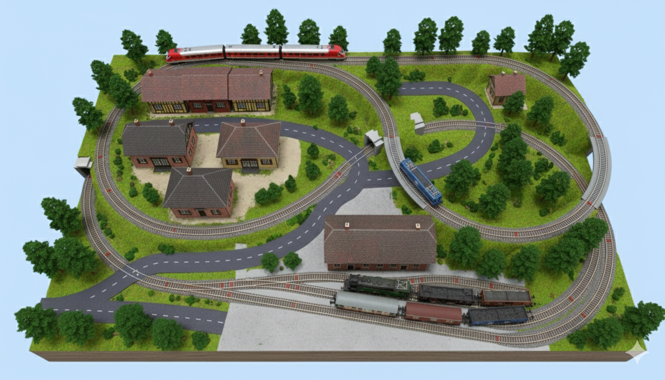 Plastico Ferroviario in Scala N 100x60 cm