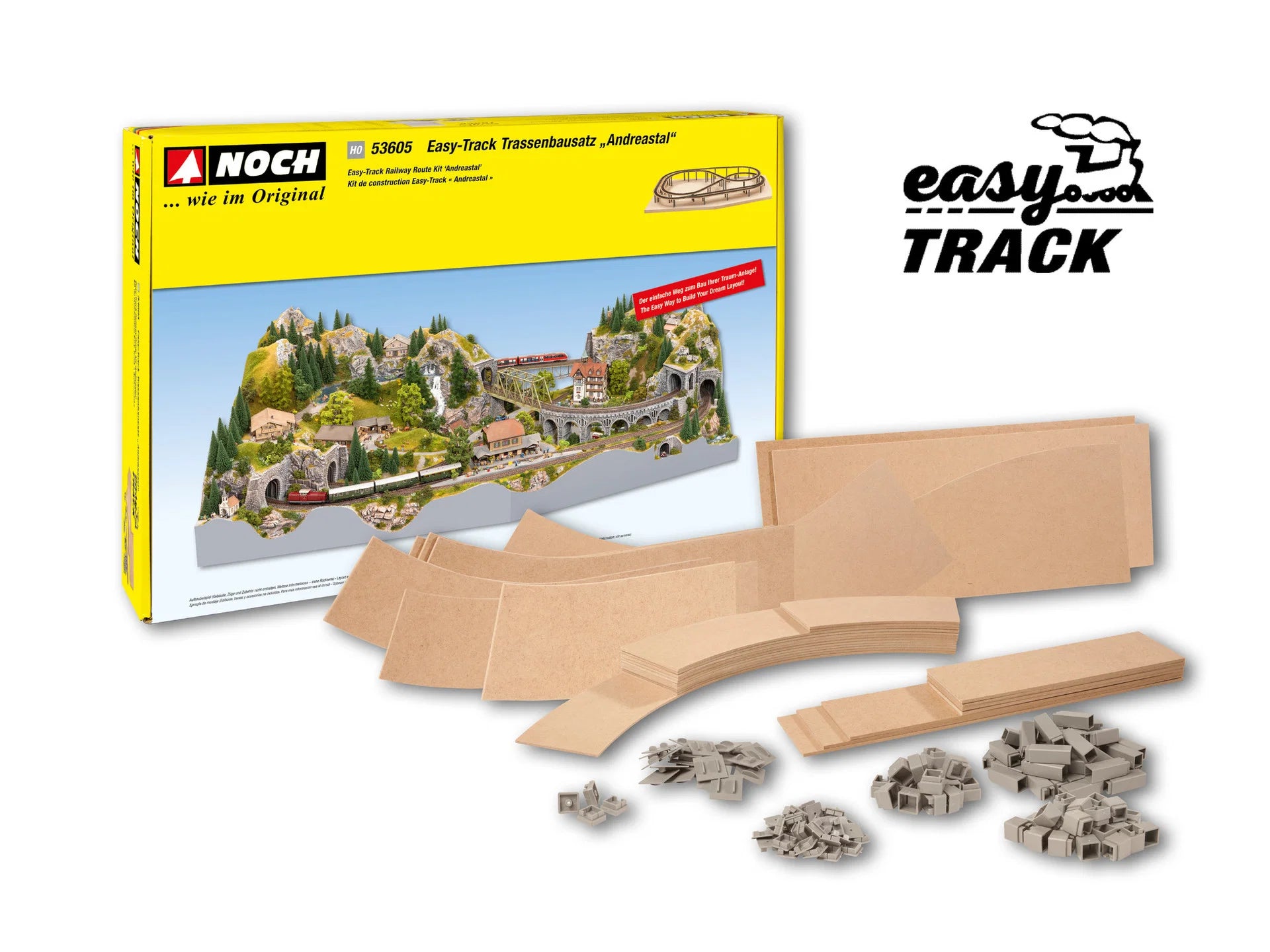 NOCH 53605 Kit di percorso ferroviario easy TRACK "Andreastal"