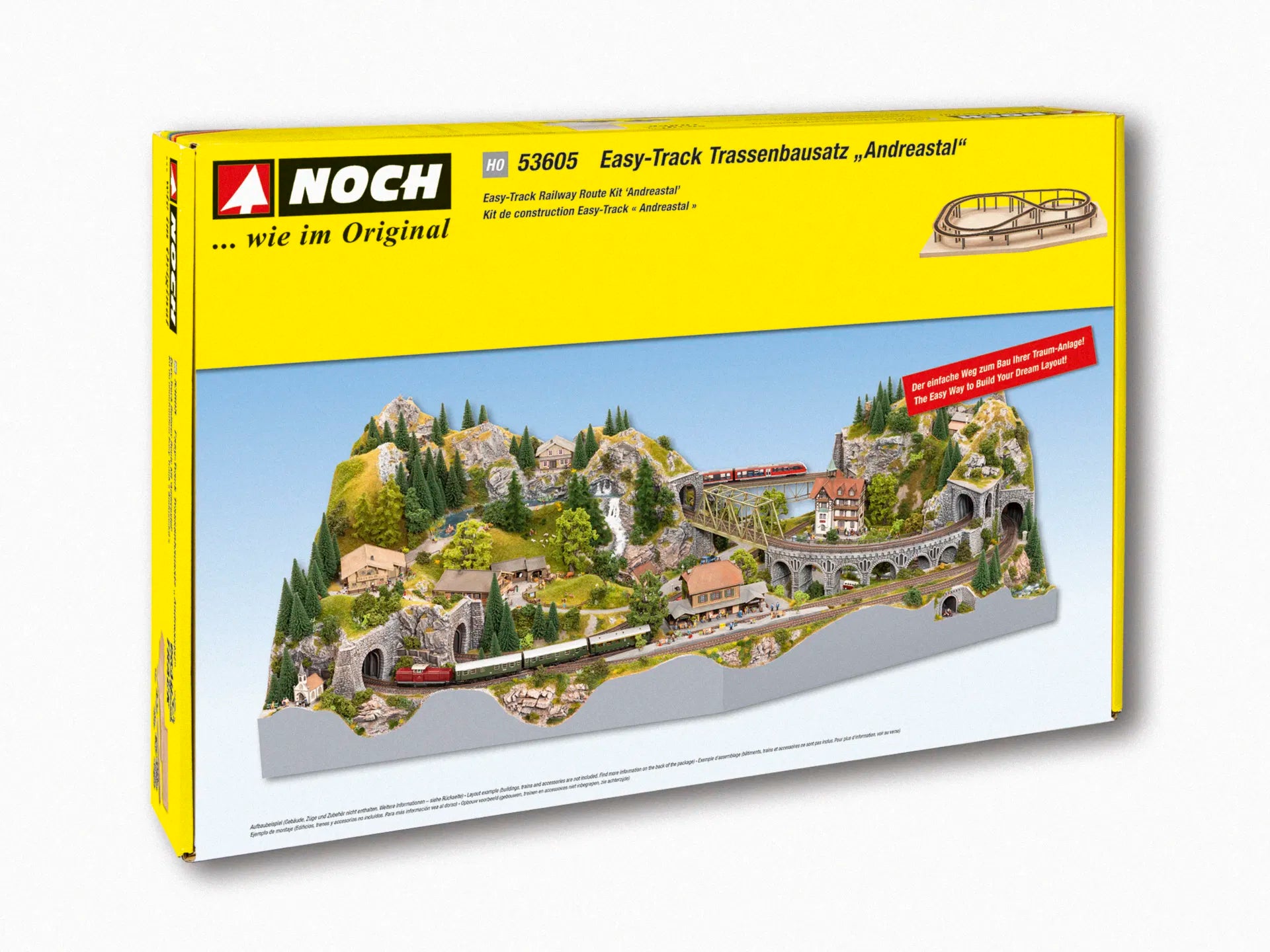 NOCH 53605 Kit di percorso ferroviario easy TRACK "Andreastal"